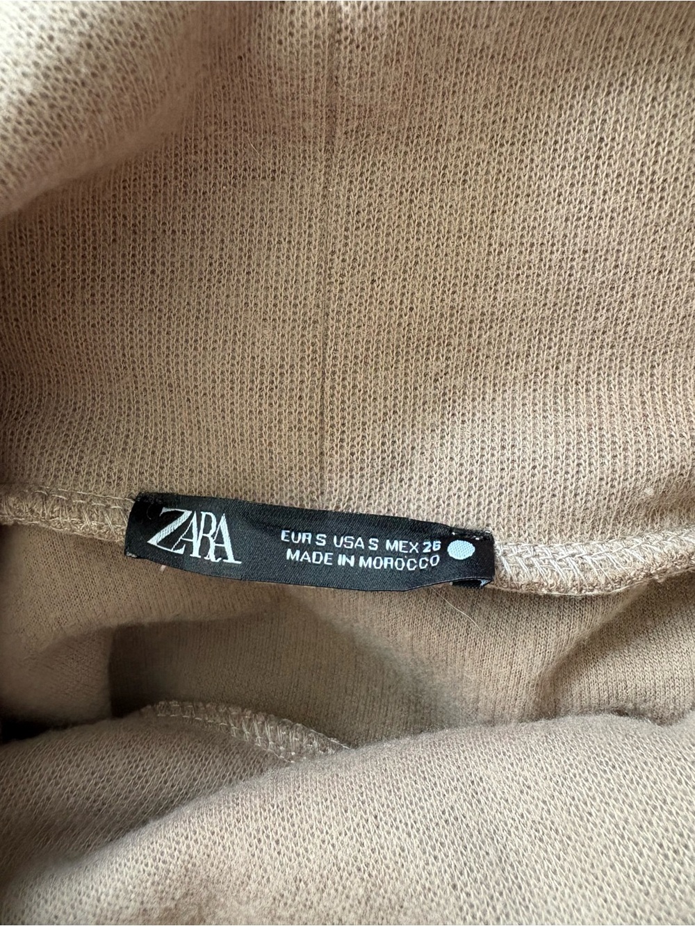 Zara Beige Cowl Neck Long Sleeve Sweater Dress - Picture 5 of 5